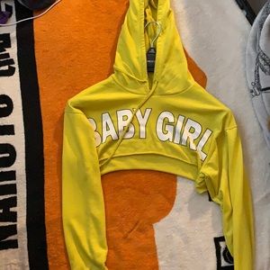 Cropped Yellow Hoodie